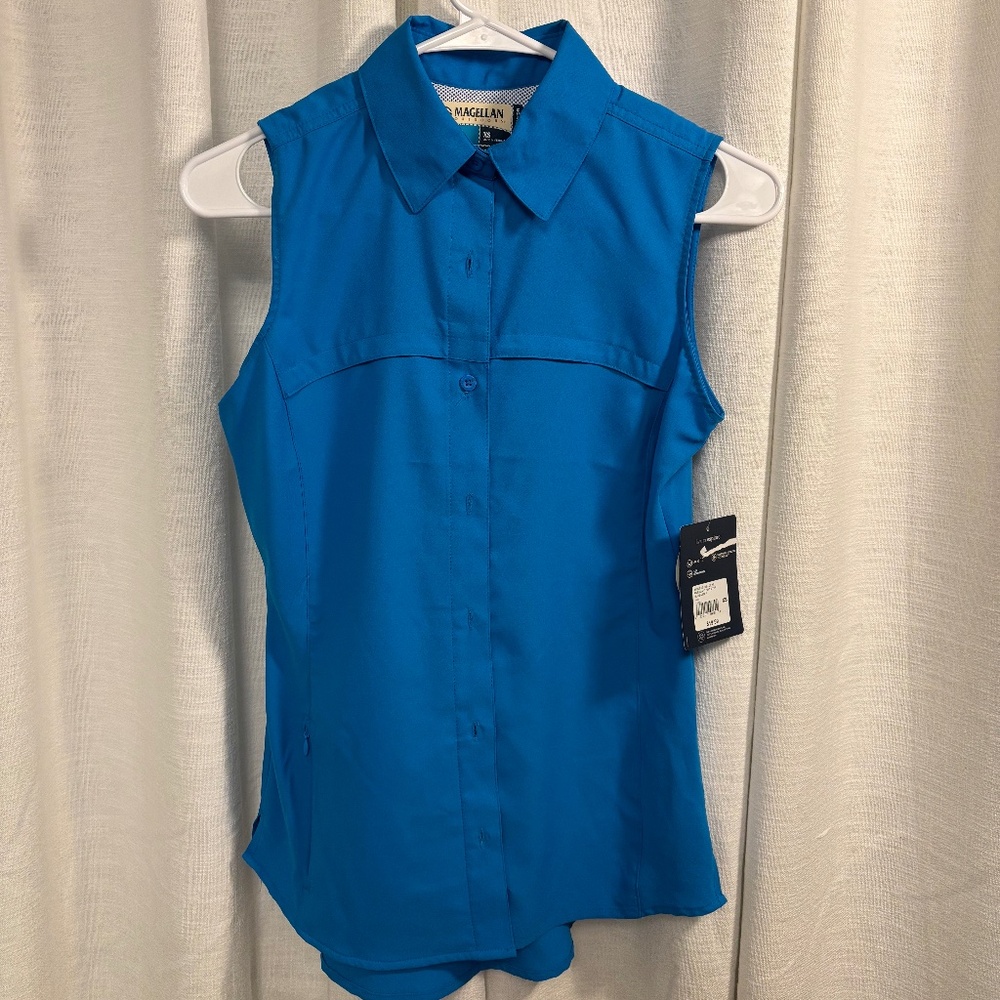 Sleeveless Outdoor Fitted Fish Gear Shirt